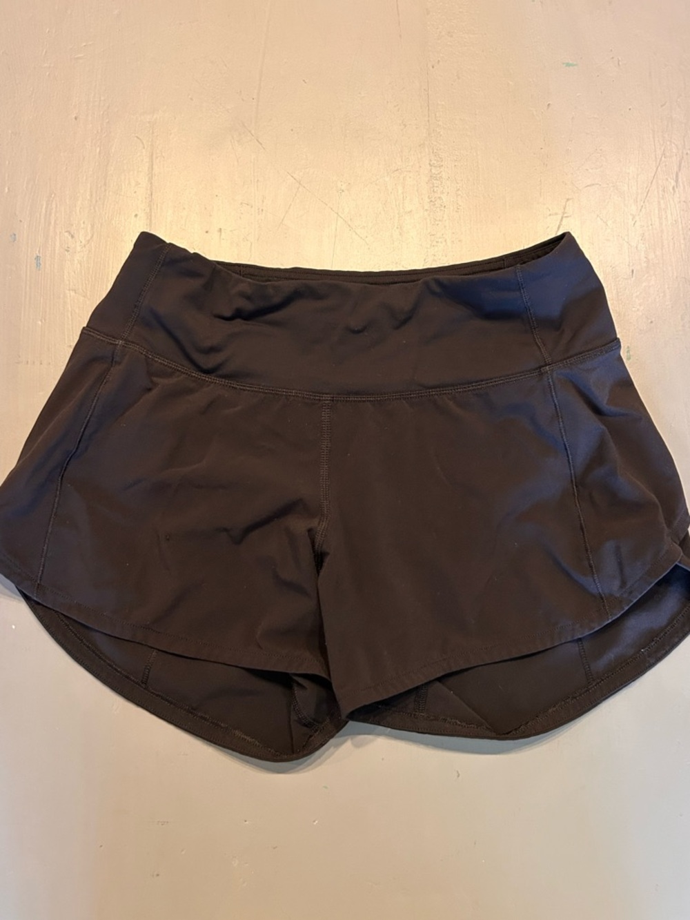 lululemon athletica Black Running Shorts with Curved Hem